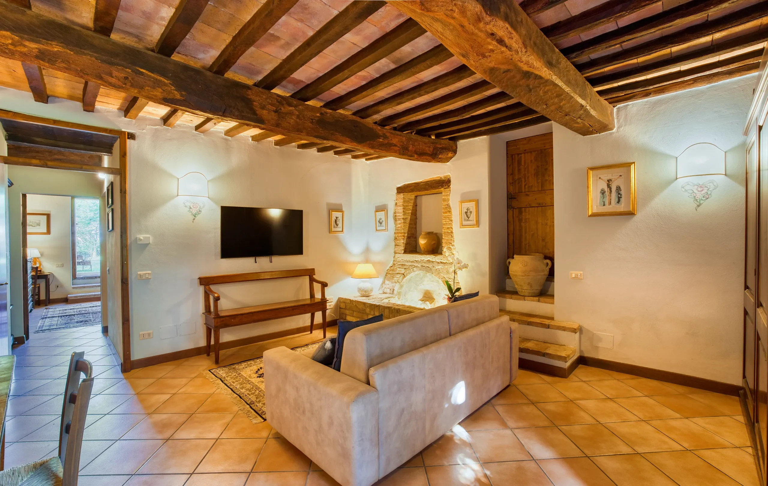 Intérieur de Borgo Mandoleto, ferme-spa en Ombrie